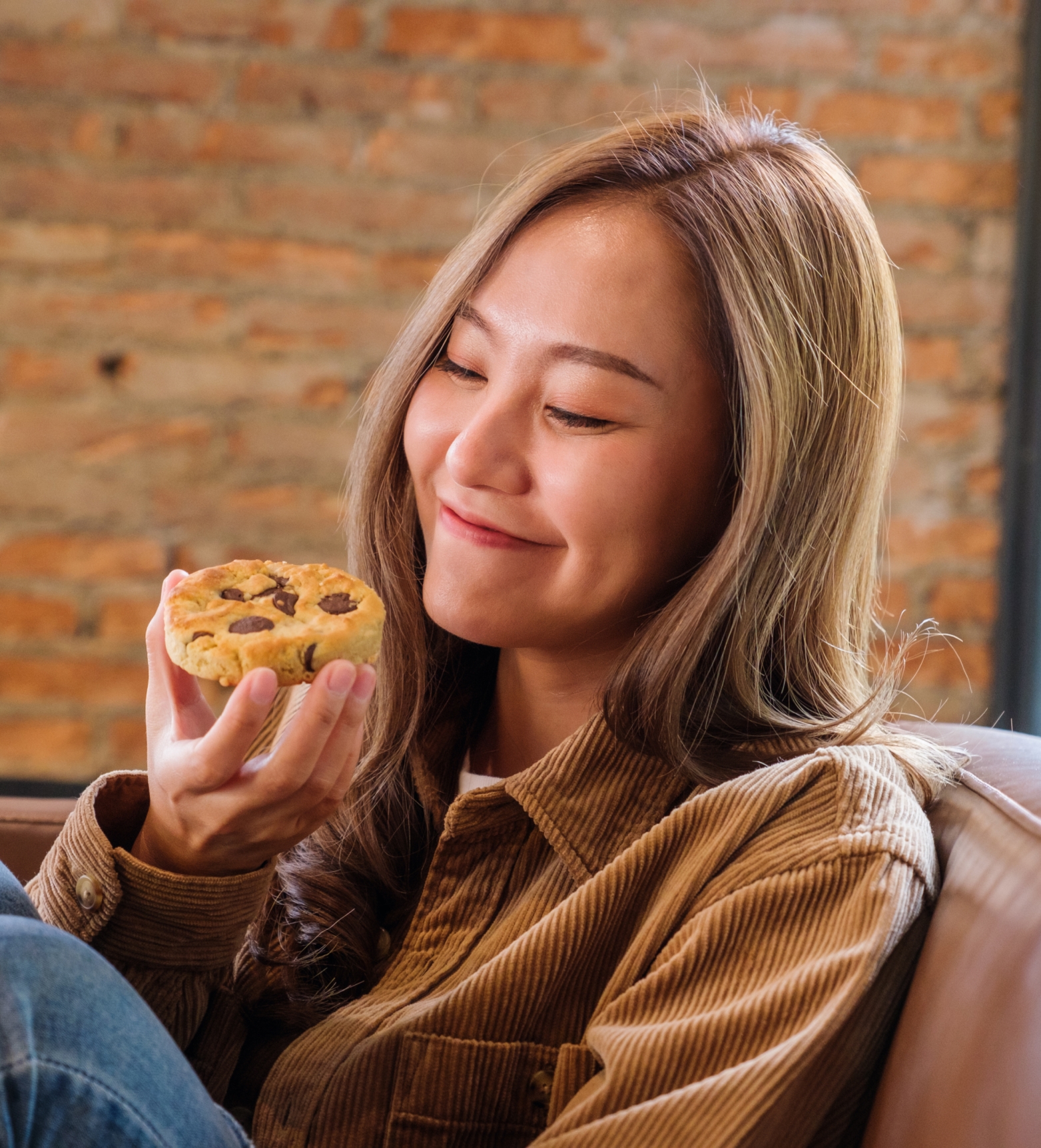 Lady Eating a Cookie